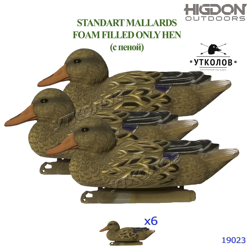 Комплект чучел утки "Кряква  Standart Mallards Foam Filled Only Hen №19023" (Higdon)