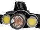 купить яркий налобный фонарик утколов три светодиода СВАТ SWAT 1702 стробоскоп