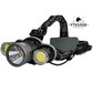 купить яркий налобный фонарик утколов три светодиода СВАТ SWAT 1702 фонари для охоты