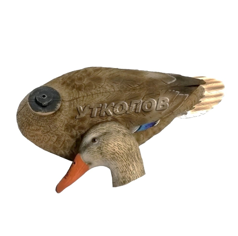 Чучело утки сминаемое разборное "Кряква утка с вытянутой головой" (62 Breite)